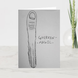 Tarjeta Gherkin Greetings Card.
