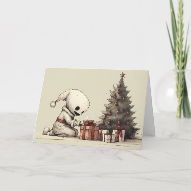 Tarjeta Ghost amable de los Navidades (Anverso)