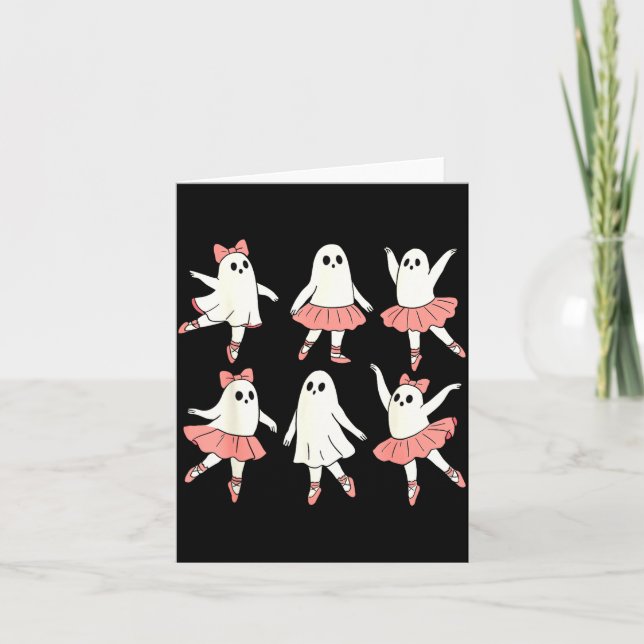 Tarjeta Ghost Ballerina Ballet Dance Teacher Halloween Cos (Anverso)