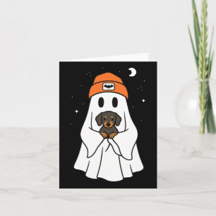Tarjeta Ghost Dachshund Doxie Animal Lover Halloween Beeni
