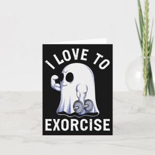 Tarjeta Ghost Funny Gym Workout Bodybuilding Humoko