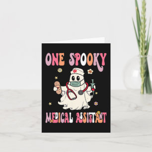 Tarjeta Ghost Halloween CMA asistente médico fantasmal N