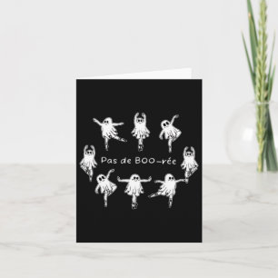 Tarjeta Ghost Pas De Boo-rée Byllet Dancer Spooky Hallowee