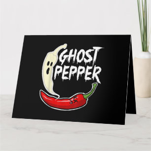 Tarjeta Ghost Pepper Funny Spicny Hot Halloween Ghost Pepp