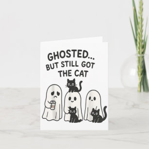 Tarjeta Ghost Todavía Tiene El Gracioso Traje De Halloween