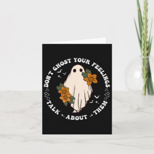Tarjeta Ghost Tus Sentimientos Groovy Espeluznante Tempora