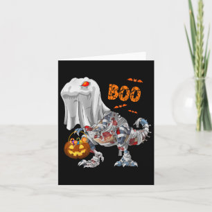 Tarjeta Ghost Zombie Mummy Dinosaur Funny Boo Halloween Pu