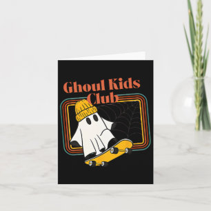 Tarjeta Ghoul Kids Club Skater Halloween Guay Ghost Skateb