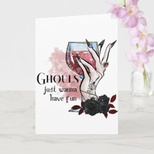 Tarjeta Ghouls solo quiere divertirse con Halloween