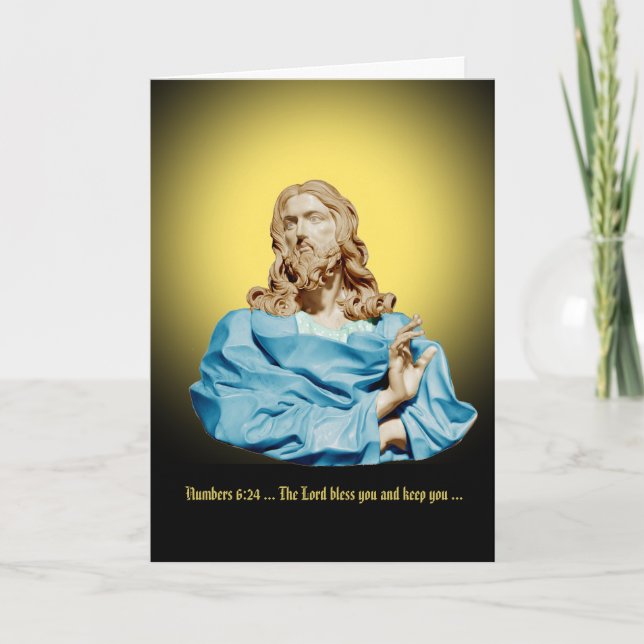 Tarjeta Gian Lorenzo Bernini Busto de Cristo 1679 (Anverso)