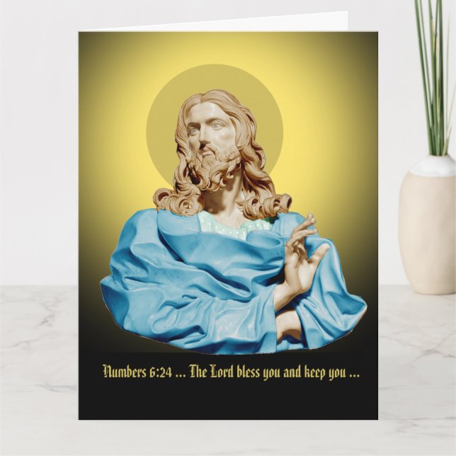 Tarjeta Gian Lorenzo Bernini Busto de Cristo 1679 (Anverso)