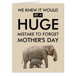 Tarjeta Giant Elephant temática Día de la Madre añada foto