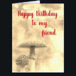 Tarjeta Giant Happy Birday Friend<br><div class="desc">Giant Happy Birthday Friend Design Greetings Card.</div>