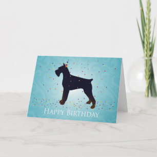 Tarjeta Giant Schnauzer Happy Birday Design