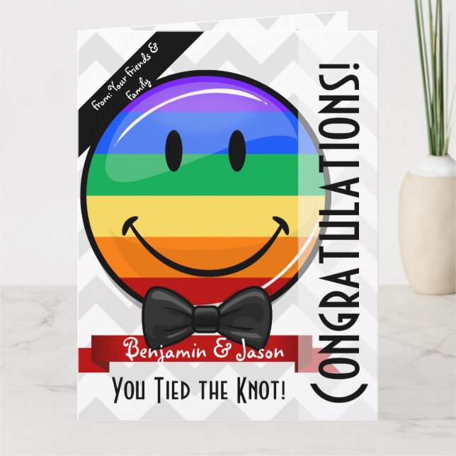 Tarjeta Giant Smile Gay Marriage Felicitaciones Gran Tarje (Anverso)