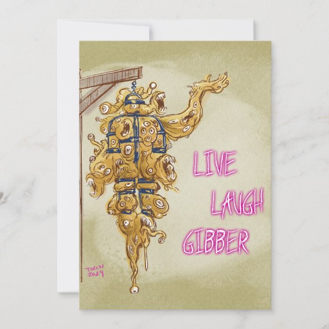 Tarjeta Gibber de Laugh en vivo (Anverso)