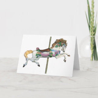 Tarjeta Giddy Up Merry Go Round Horse Blank