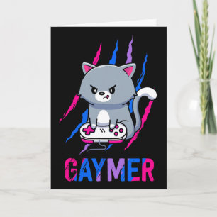 Tarjeta Gif Orgullo Geek Gaymer Biual Amantes De Videojueg