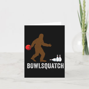 Tarjeta Gigante de boliche de pie sasquatch Regalos Bowler