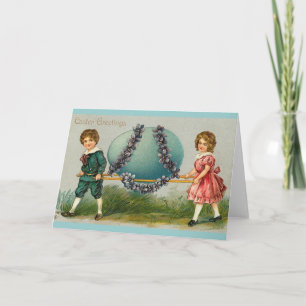 Tarjeta gigante de huevos de Pascua