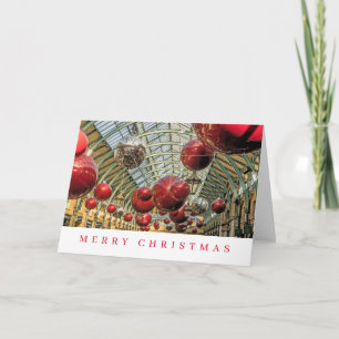 Tarjeta gigante de Navidades vista de burbujas