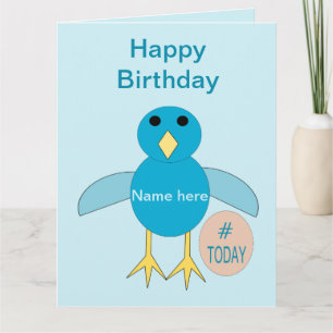 Tarjeta gigante de personalizado Blue Birthday Boy