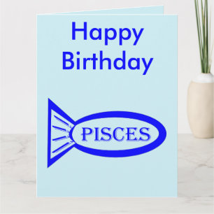 Tarjeta gigante de Personalizado de Pisces Star Si