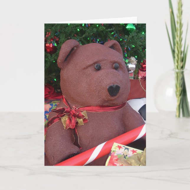 Tarjeta gigante del oso del navidad (Anverso)