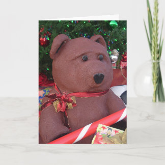 Tarjeta gigante del oso del navidad