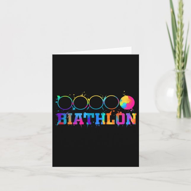 Tarjeta Gigante del stand de tiro de objetivo de biatlón (Anverso)