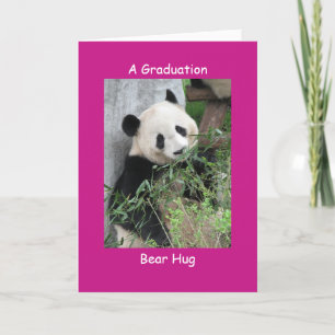 Tarjeta Gigante Panda Graduación Oso Abrazo Rosa