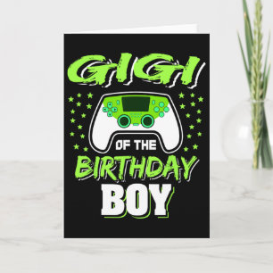 Tarjeta Gigi De Las Decoraciones De Los Videojuegos Birthd