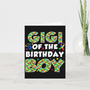 Tarjeta Gigi del rompecabezas de conciencia del autismo de