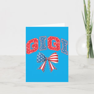 Tarjeta Gigi Preppy del 4 de julio Día de la Independencia