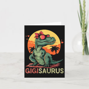 Tarjeta Gigisaurus Dino Dinosaur Gigi-saurus T-rex Funny T