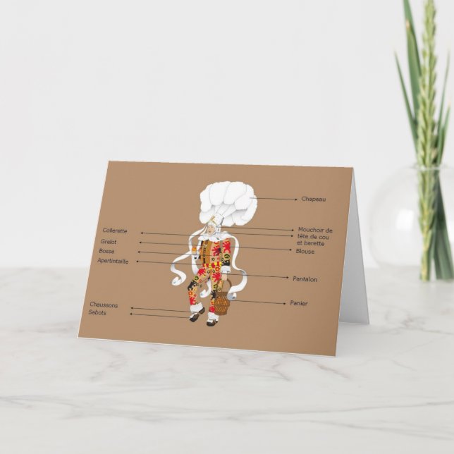 Tarjeta Gille de Binche Notecard (Anverso)