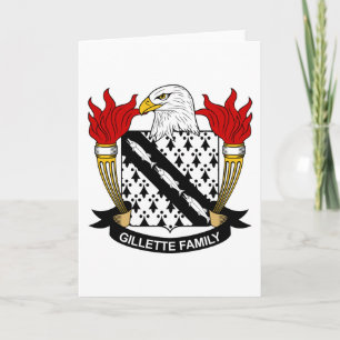 Tarjeta Gillette Family Crest
