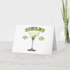 Tarjeta Gimlet Martini Cocktail Recipe Art