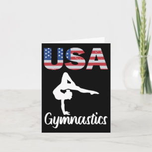 Tarjeta Gimnasia De Bandera Estadounidense Tee Gymnast 4 D