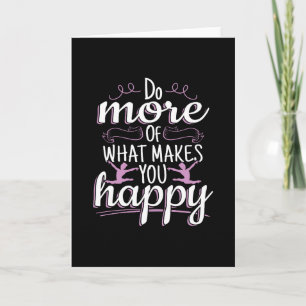 Tarjeta Gimnasia Femenil - Frase Motivacional Feliz