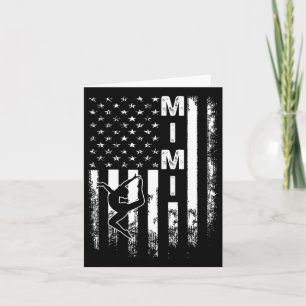 Tarjeta Gimnasia gimnasta Mimi America Bandera Chris