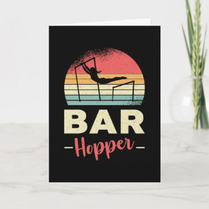 Tarjeta Gimnasia Unven Bar Hopper Acrobat Gimnast Retro