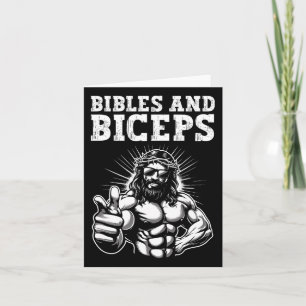 Tarjeta Gimnasio Bodybuilding Fitness Humor Biblias Y Bice