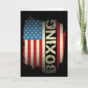 Tarjeta Gimnasio de boxeo kickboxing boxeador bandera patr