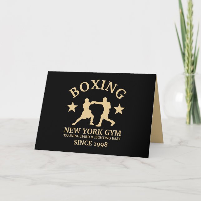 Tarjeta Gimnasio de boxeo, luchadores pro (Anverso)