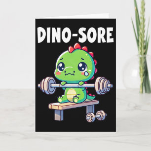 Tarjeta Gimnasio de dinosaurios Entrenamiento Fitness Leva