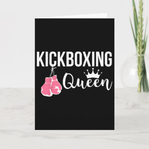 Tarjeta Gimnasio de Fitness Reina de Kickboxing Motivacion