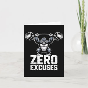 Tarjeta Gimnasio de gorila de motivación para entrenamient