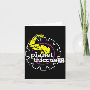 Tarjeta Gimnasio de grosor del planeta Grosor Chiste diver