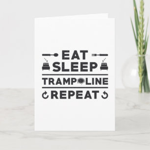 Tarjeta Gimnasio de Trampoline Repetido de Sueño